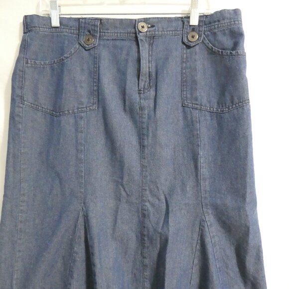 SOUTHERN LADY | size 14 | Blue Denim Skirt | 100% Cotton - Picture 6 of 16